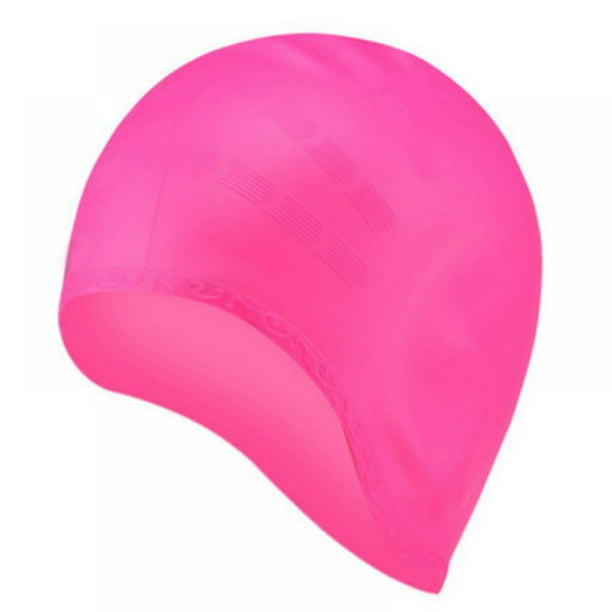 Waterproof Silicone Swim Cap Hat for Ladies Women Long Hair With Ear Cup HI 